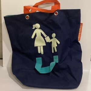Reisenthel Navy and Orange Shopping Bag